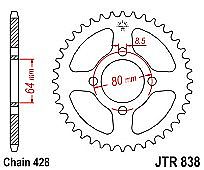 Rear sprocket JTR838 39 Teeth