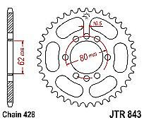 Rear sprocket JTR843 49 Teeth