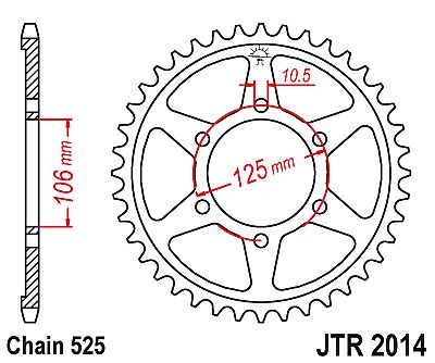 JT Rear Sprocket JTR2014.50