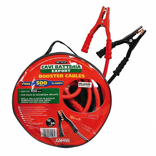 Lampa Export booster cables 12/24V 450 cm  500 A - 22,7 mm