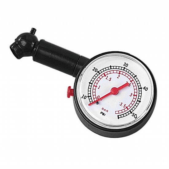 Plastic tire pressure gauge for motorcycle