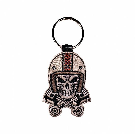 Skull Pistons Key Ring