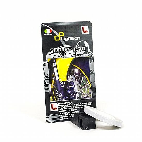 Αυτοκόλητη Ταινία Τροχών Αντανακλαστική LIGHTECH Racing Άσπρη