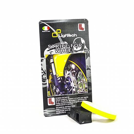 Αυτοκόλητη Ταινία Τροχών Αντανακλαστική LIGHTECH Racing Κίτρινη