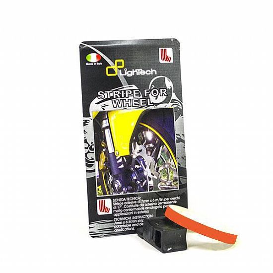 Αυτοκόλητη Ταινία Τροχών Αντανακλαστική LIGHTECH Racing Πορτοκαλί