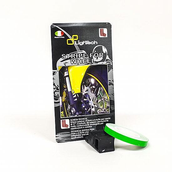 Αυτοκόλητη Ταινία Τροχών Αντανακλαστική LIGHTECH Racing Πράσινη