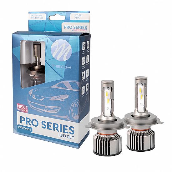 Σετ Λάμπες LED MTech H4 12V 2x20W 6.500K 5200lm LED Με Ανεμιστηράκι 2 ΤΕΜ.