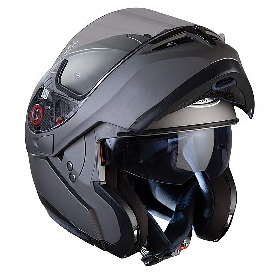 Κράνος Ανοιγόμενο MT Helmets Optimus SV με Εσωτερική Φιμέ Ζελατίνα Τιτάνιο Ματ