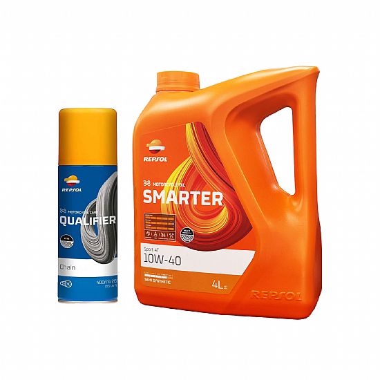Repsol Smarter 10W-40 4L and Moto Chain