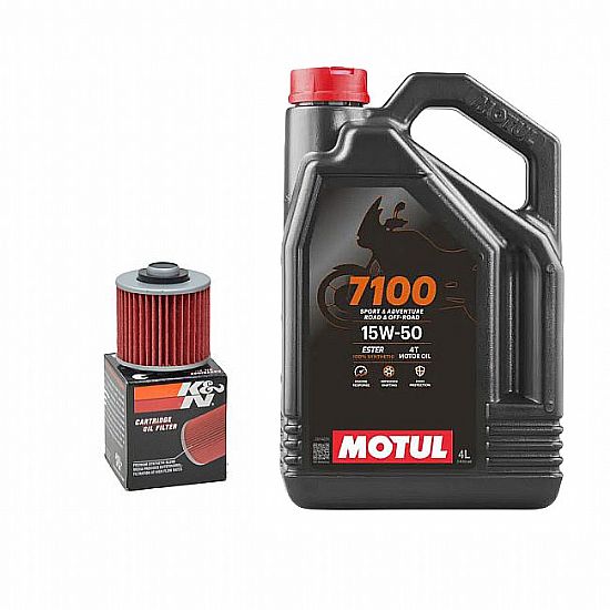 K&N Oil Change Kit MOTUL 7100 15w-50 ΚΝ145 4L Yamaha TDM900