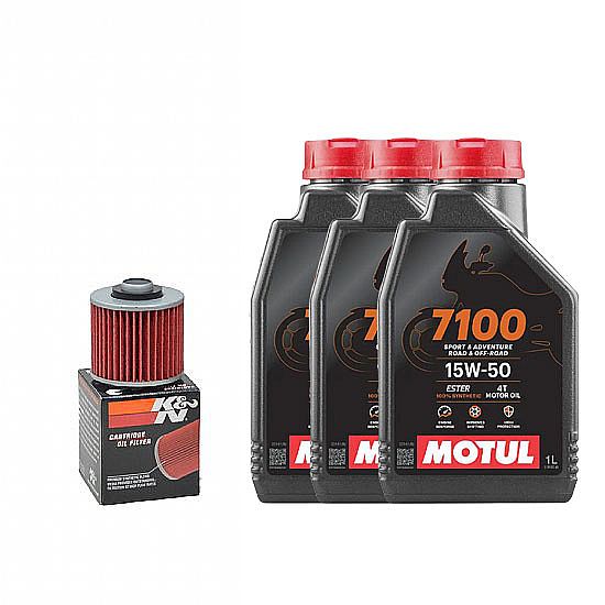 K&N Oil Change Kit MOTUL 7100 15w-50 ΚΝ145 3L Yamaha XT600