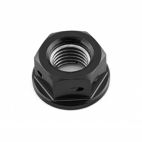Pro-Bolt Aluminium Nut M10x(1.25mm) Drilled Black