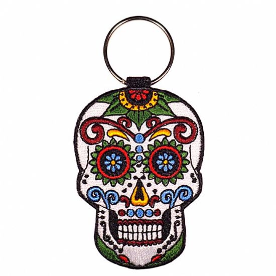 Μπρελόκ Κλειδιών Skull Flower Υφασμάτινο