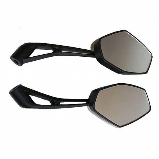 Mirror set moto QY190 10mm black.