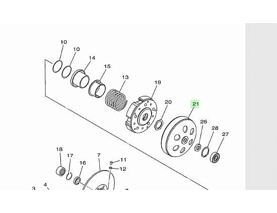 OEM Clutch Housing YAMAHA X-MAX 300