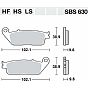 Τακάκια μοτοσυκλετών SBS 630HF FA196 STD RR