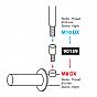 Lampa Mirror adapters - Thread O 10 mm right > O 8 mm right