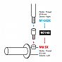 Lampa Mirror adapters - Thread O 10 mm right > O 8 mm left