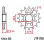 JT JTF709 16 Teeth Aprilia Dorsoduro 750