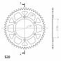 Rear Sprocket Supersprox Aluminium Orange 52T