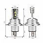 LED H4 Set AMIO H-SERIES 9>18V 42W 6500K 3600lm