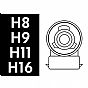 Phonocar LED H8, H9, H11, H16 LED 12 V
