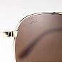 Oxford Sunglasses Force One Gold Metal Frame Brown Lens