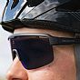 Oxford Pave Black Frame Blue Mirror Lens Sunglasses