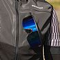 Oxford Pave Black Frame Blue Mirror Lens Sunglasses