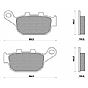 Set Pads Rear Metallic NEWFREN FD136TS1 HONDA NTV 650 DEAUVILLE (98-01)