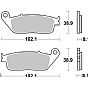 Motorcycle Brake pads SBS 183CT FA142-FA226 MAXI SCOOTER 125-249CCM