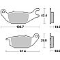 Τακάκια πίσω SBS 784HF FA343 STD FR/RR SUPRA-X125i HELMIN (RR)