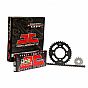 Set sprockets chain JT Black for KAWASAKI ZX-130