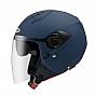 Zeus ZS-213 Helmet Blue Mat Wit Sunvisor