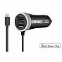 Car charger 12 / 24V iPhone lightning + 2xUSB 2.4A Pro