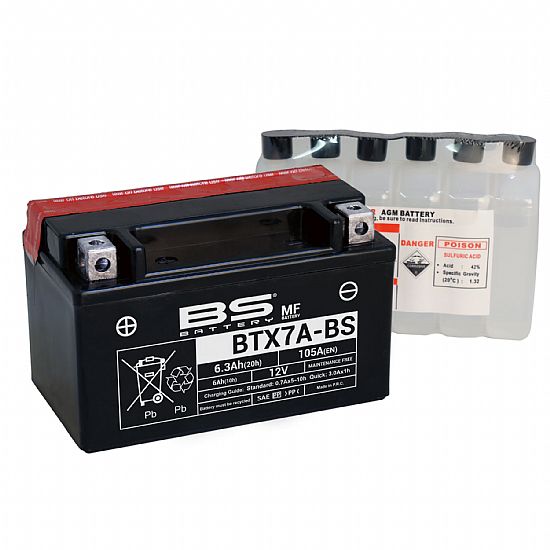 BS Battery BTX7ABS (YTX7A-BS)