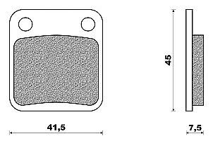 Motorcycle brake pads PEUGEOT FD080BV SUM UP 125 (08-10)