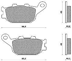 Set Brake Pads NEWFREN FD172TS XLV 700 / CBF 600 / CBR 600 RR / HORNET 600 / CBF 1000 / V-STROM