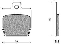 Set Pads Rear NEWFREN FD251BKS with Kevlar YAMAHA AEROX 50 (97)