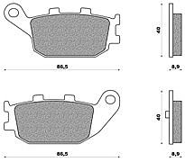 Set Pads Rear NEWFREN FD324BKS with Kevlar HONDA JAZZ 250 (01-04)
