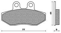 Set Pads Front NEWFREN FD414BA YAMAHA NXC 125 CYGNUS X (04-10)