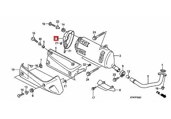 Κάλυμμα Εξάτμισης HONDA SH300