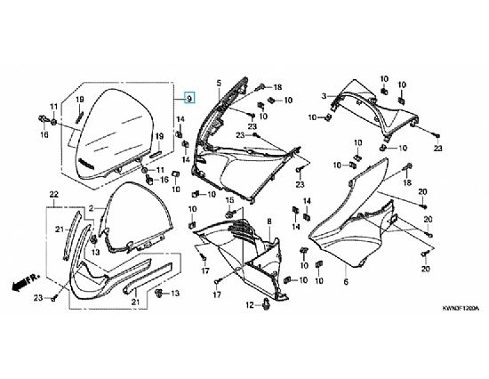 Γνήσια ζελατίνα HONDA PCX 125 / 150