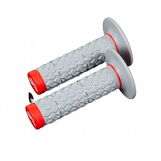 Χειρολαβές Renthal MX Dual Grips G206 Comfort Διπλής Πυκνότητας Γκρι/Κόκκινο