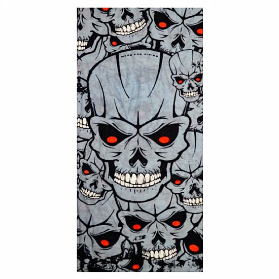 Κάλυμμα Λαιμού Modeka Skulls Grey