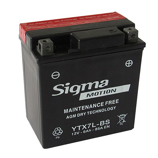 Μπαταρία Μοτοσυκλέτας Sigma YTX7L-BS 6Ah