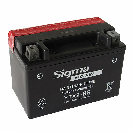 Μπαταρία Μοτοσυκλέτας Sigma YTX9-BS 8Ah