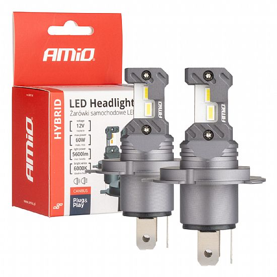 AMIO H4 12V 60W 6.000K 5.600lm (2 Pcs )