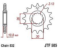 Front Sprocket JT JTF585 17 Teeth Yamaha XJR1200
