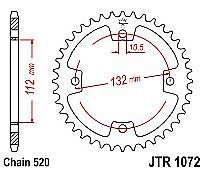 Rear sprocket JT R1072 38 Teeth